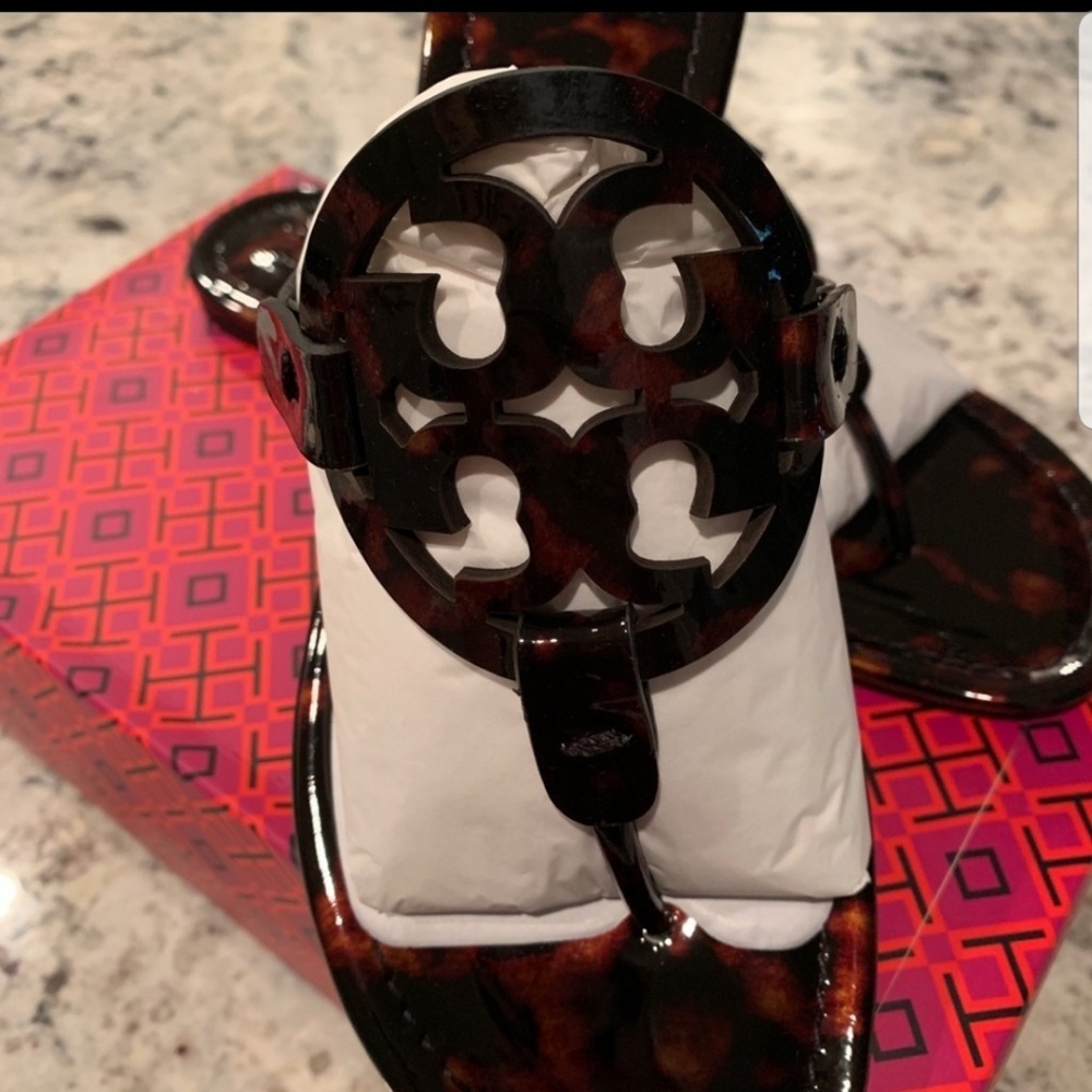SOLD Tory Burch Miller Tortoise Shell Size 9 NIB - Picture 4 of 5